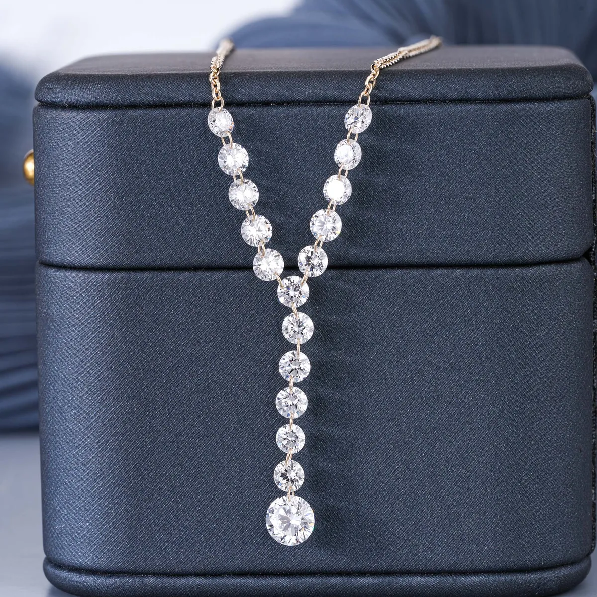 4.00 CTW Round Drill Diamond Necklace 