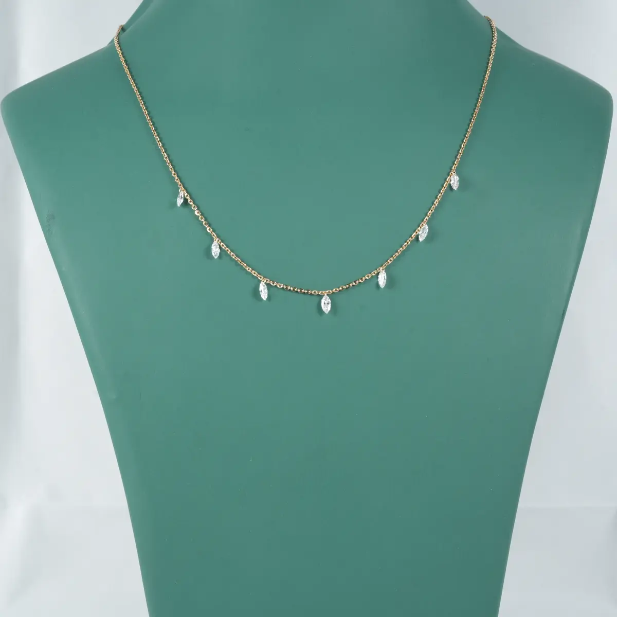 1.00 CTW Pear Drill Diamond Fashion Necklace 