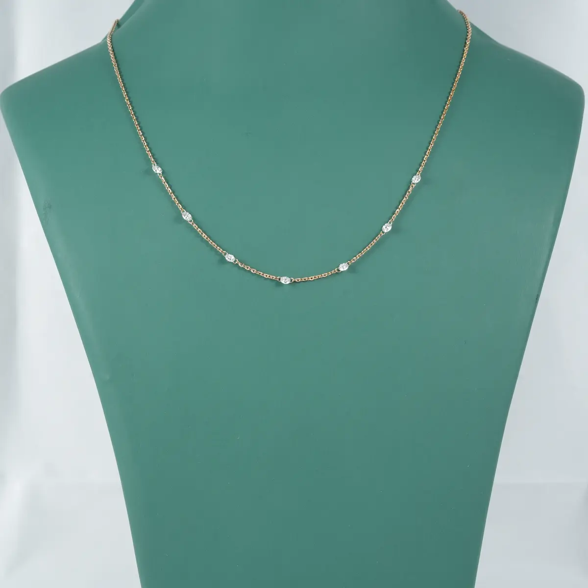 1.00 CTW Round Drill Diamond Necklace 