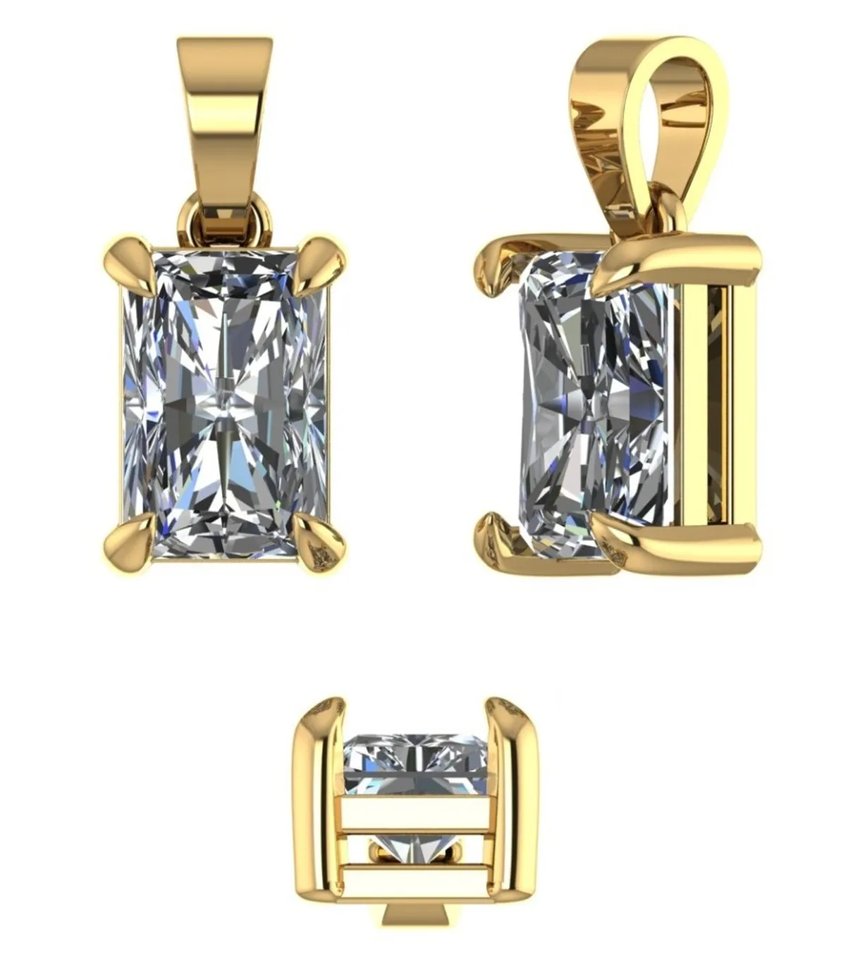 Emerald Diamond Solitaire Diamond 