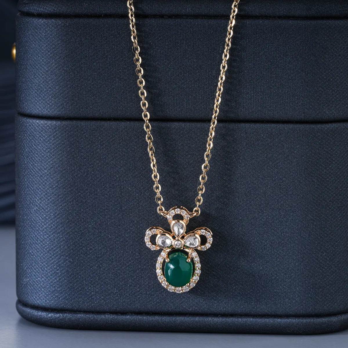 Round Diamond & Polki Fashion Necklace Set 
