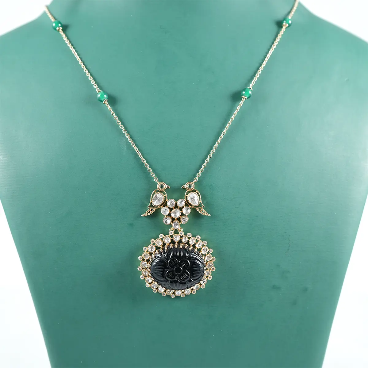 Round Diamond & Polki Fashion Necklace Set 