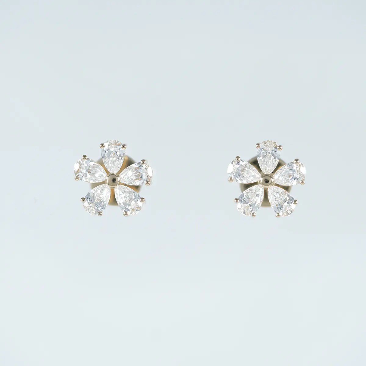 Pear Diamond Fashion Necklace Earring 