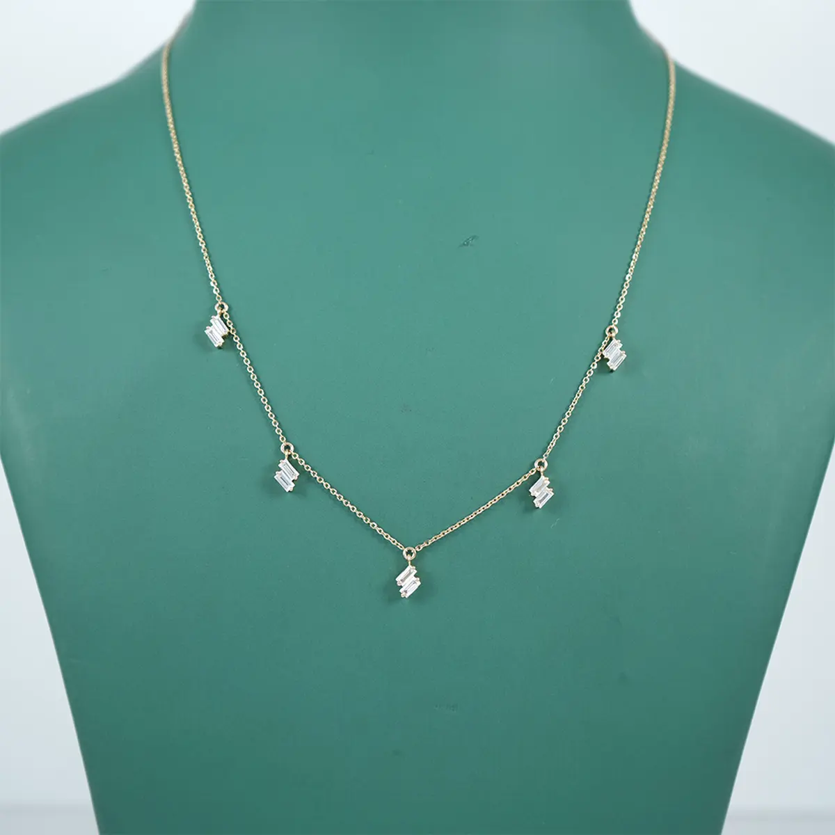 Baguette Diamond Fashion Necklace