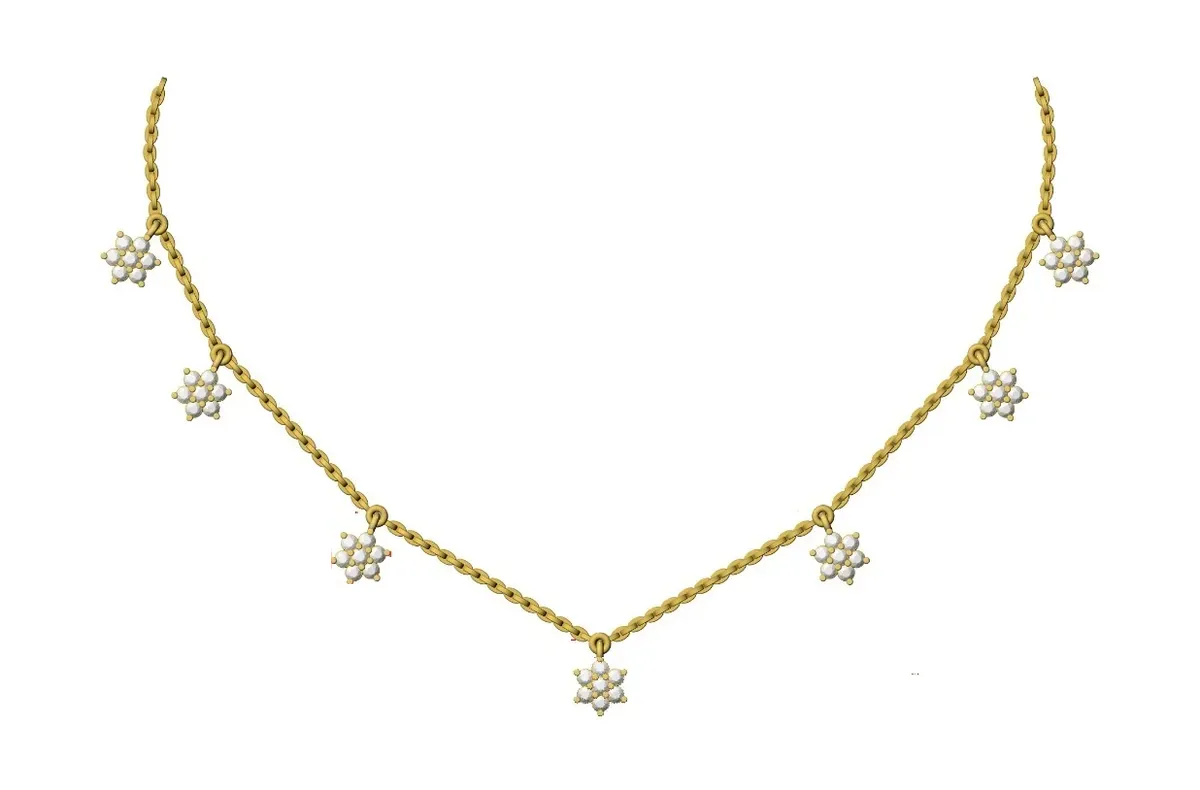Round Diamond Fashion Necklace 