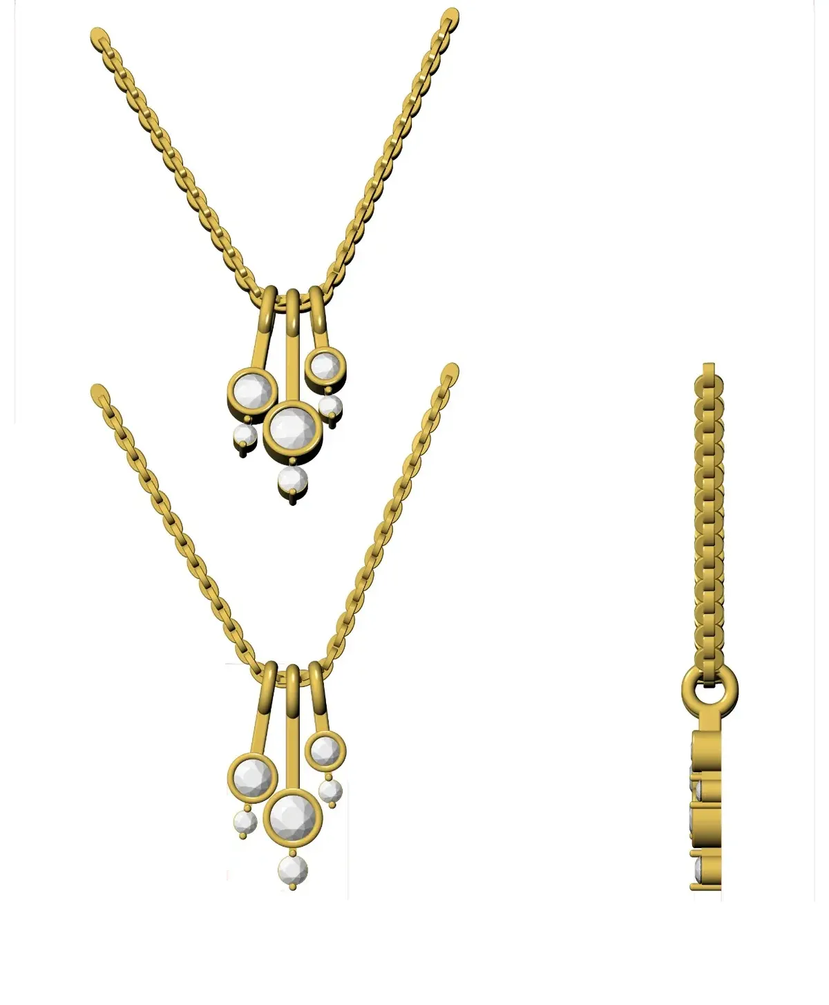 Round Diamond Necklace 