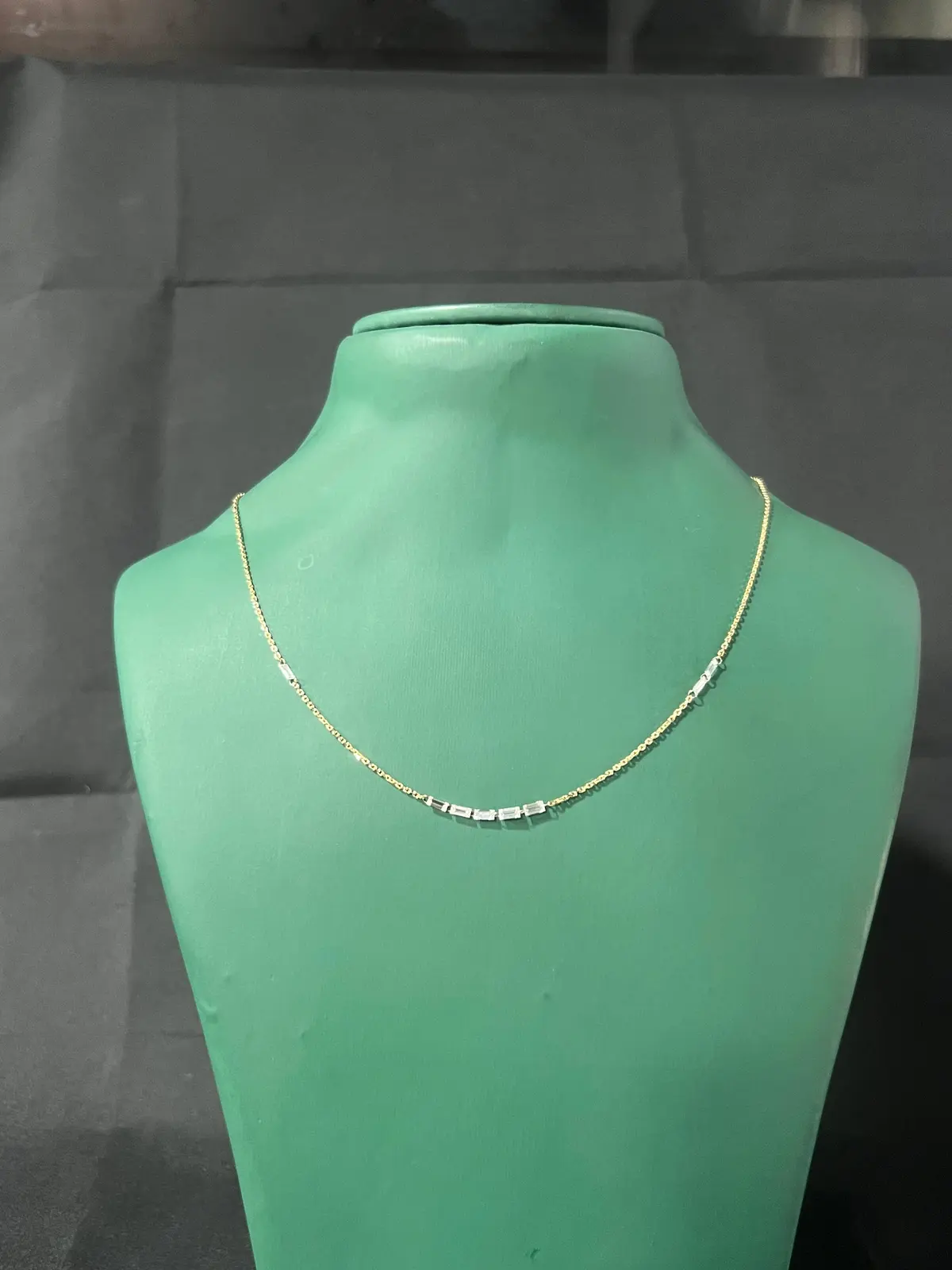 Drill Baguette Diamond Fashion Necklace 