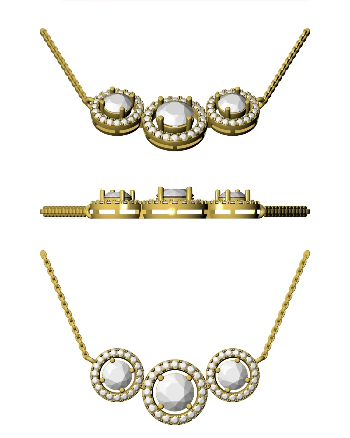 Round Diamond Necklace 