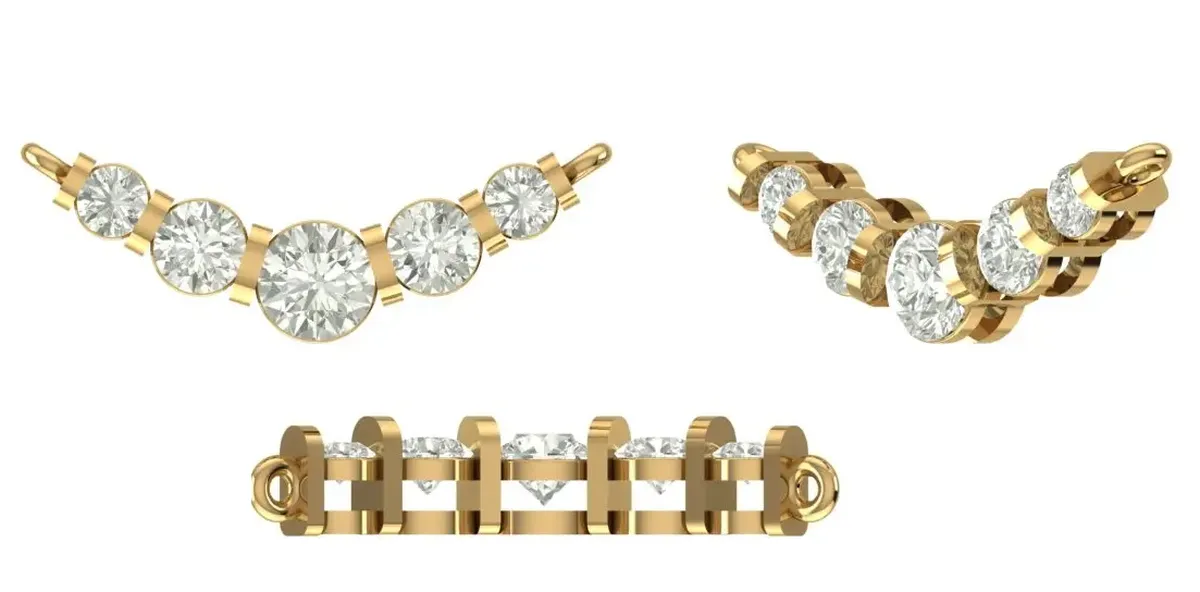 Round Diamond Necklace 