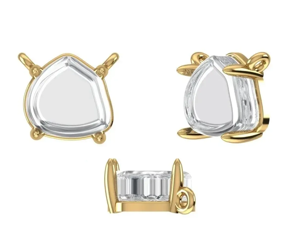 Uncut Diamond Solitaire Necklace 