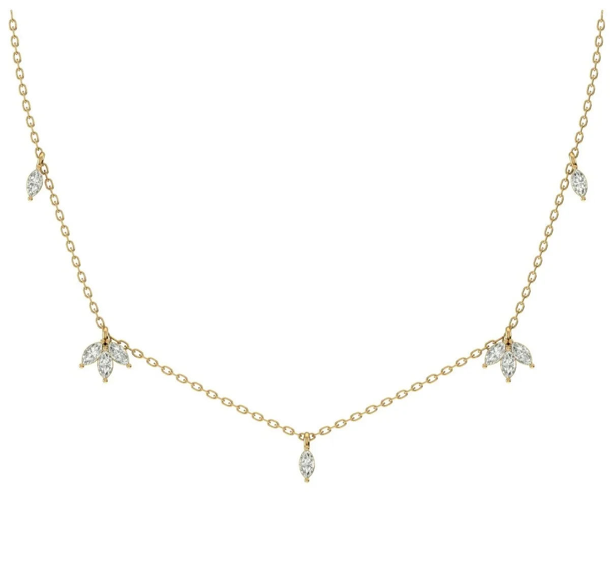 Marquise Diamond Fashion Necklace 