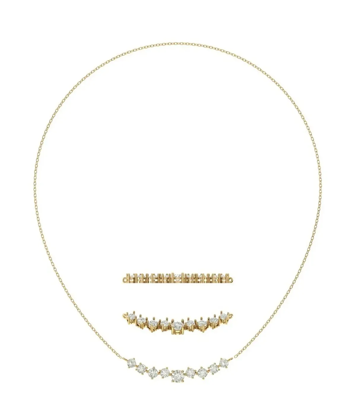 Round Diamond Necklace 