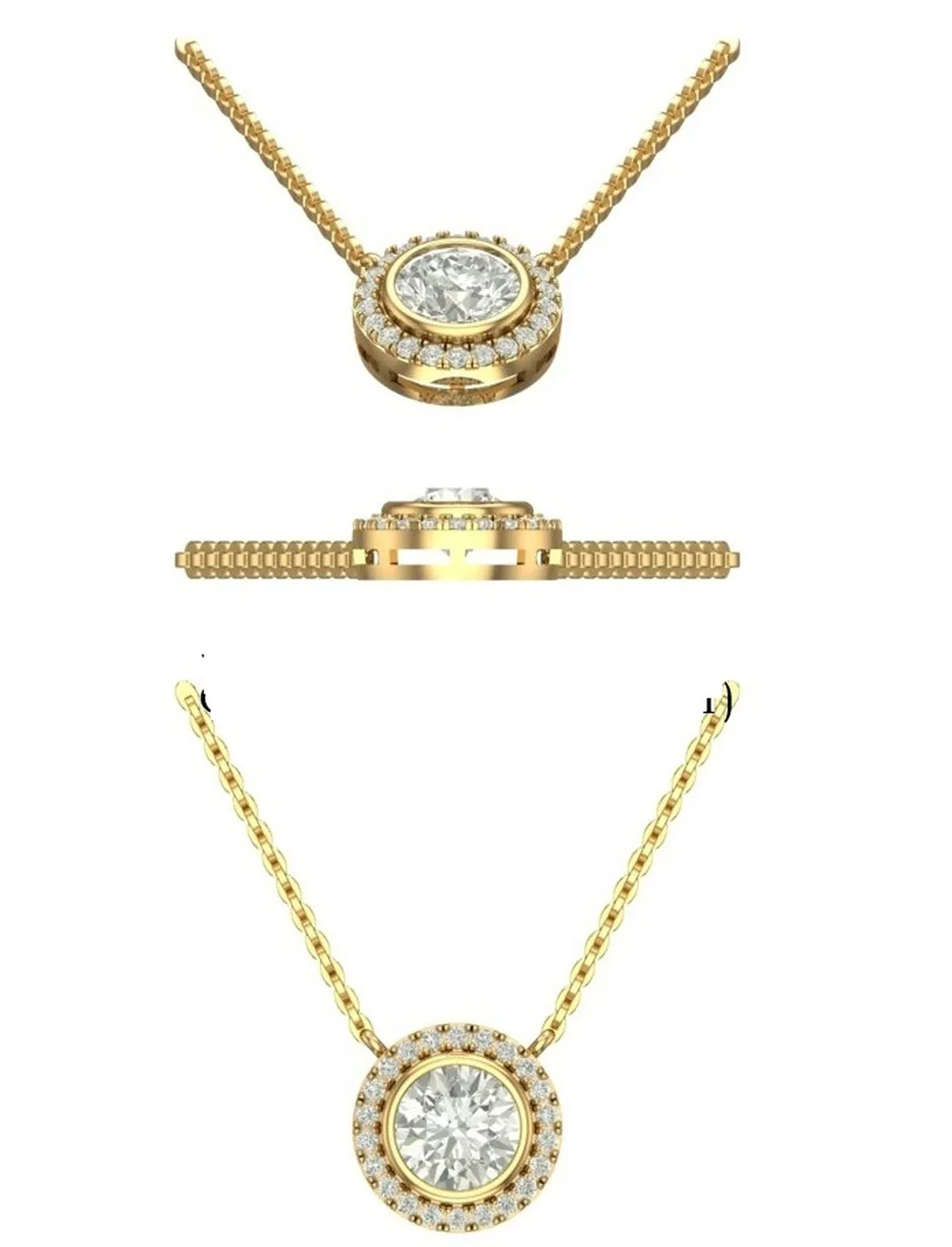 Round Diamond Necklace