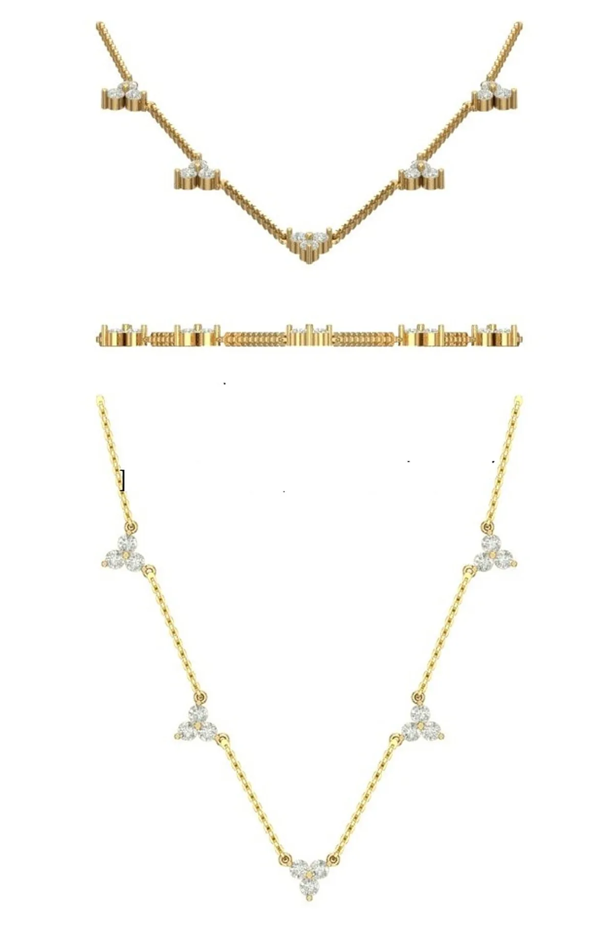 Round Diamond Necklace 