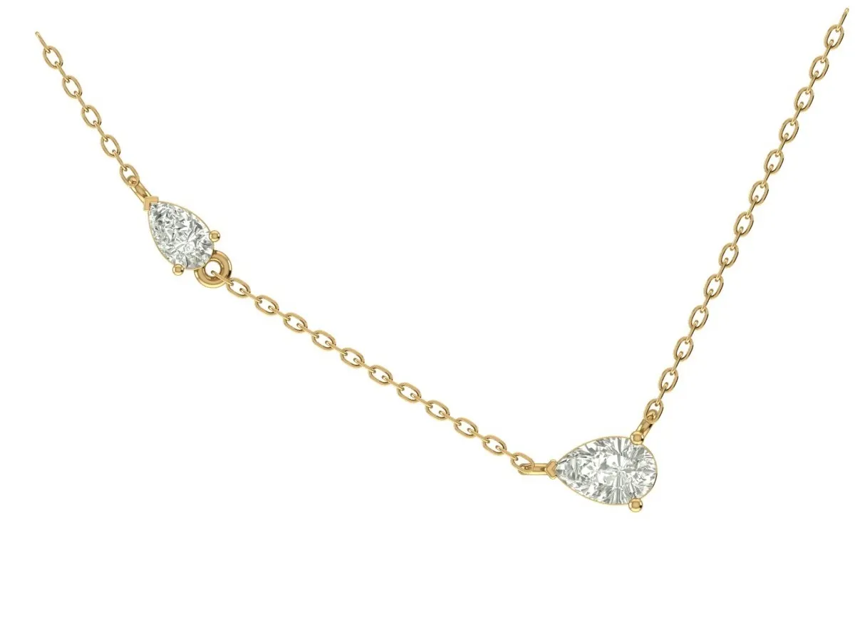 Pear Diamond Fashion Necklace 