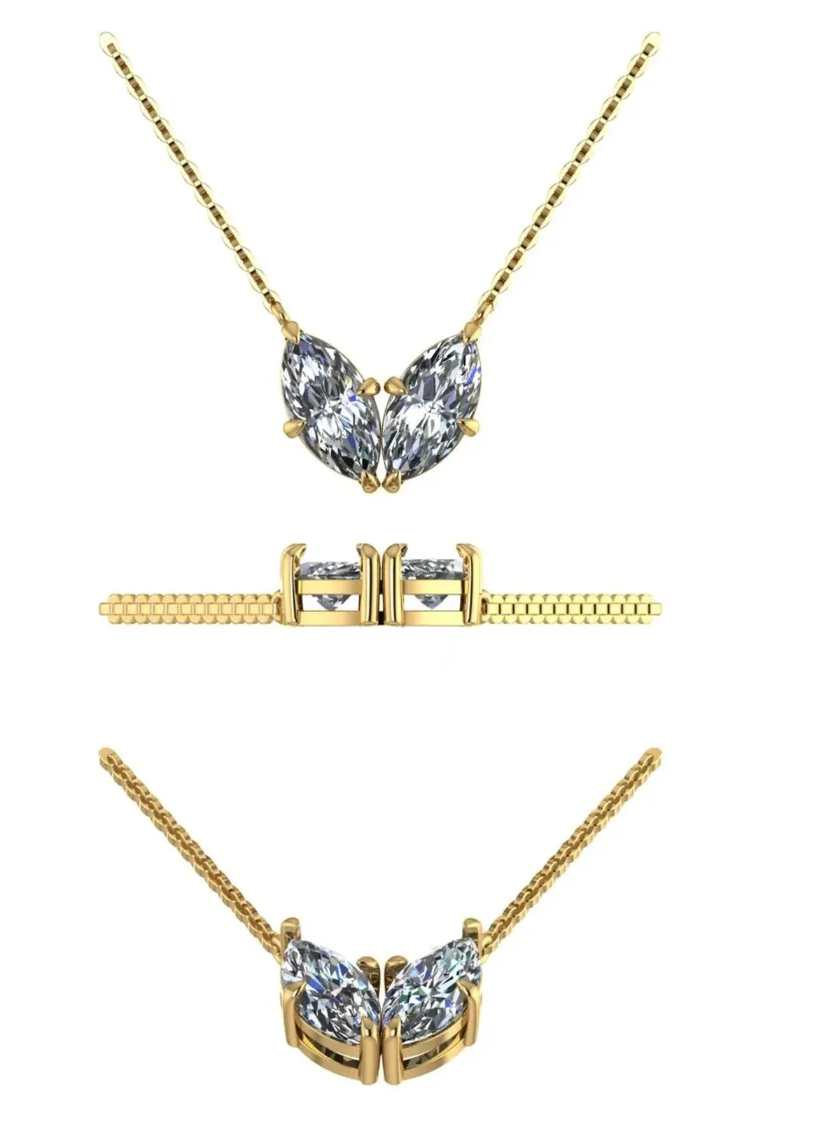 Marquise Diamond  Fashion Earring 