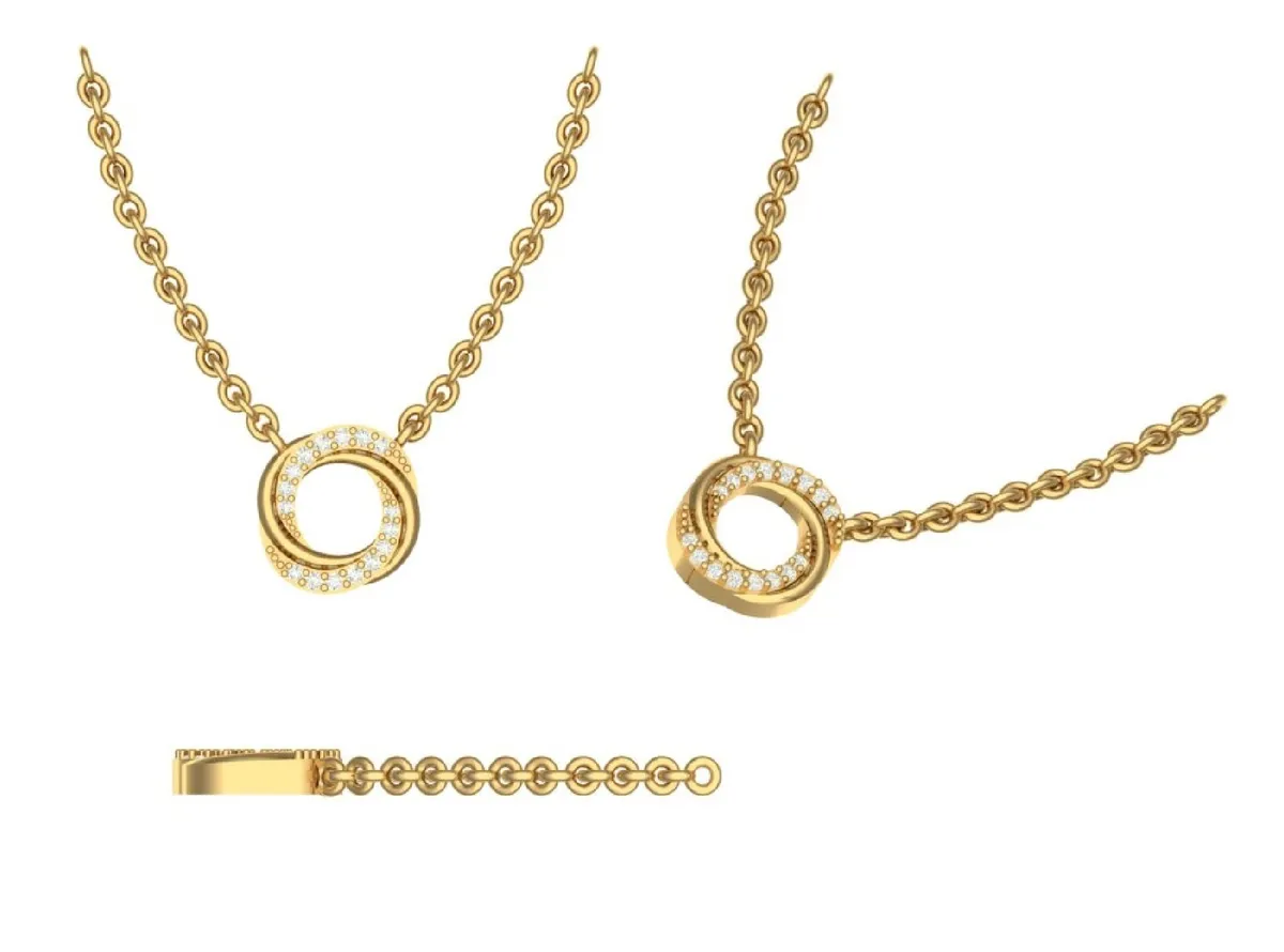 Round Diamond Necklace