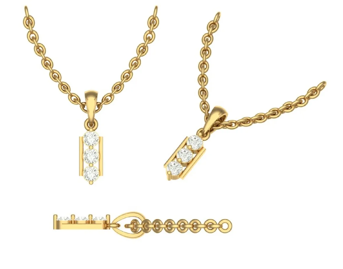 Round Diamond Necklace