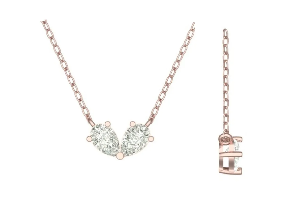 Pear Diamond Fashion Necklace