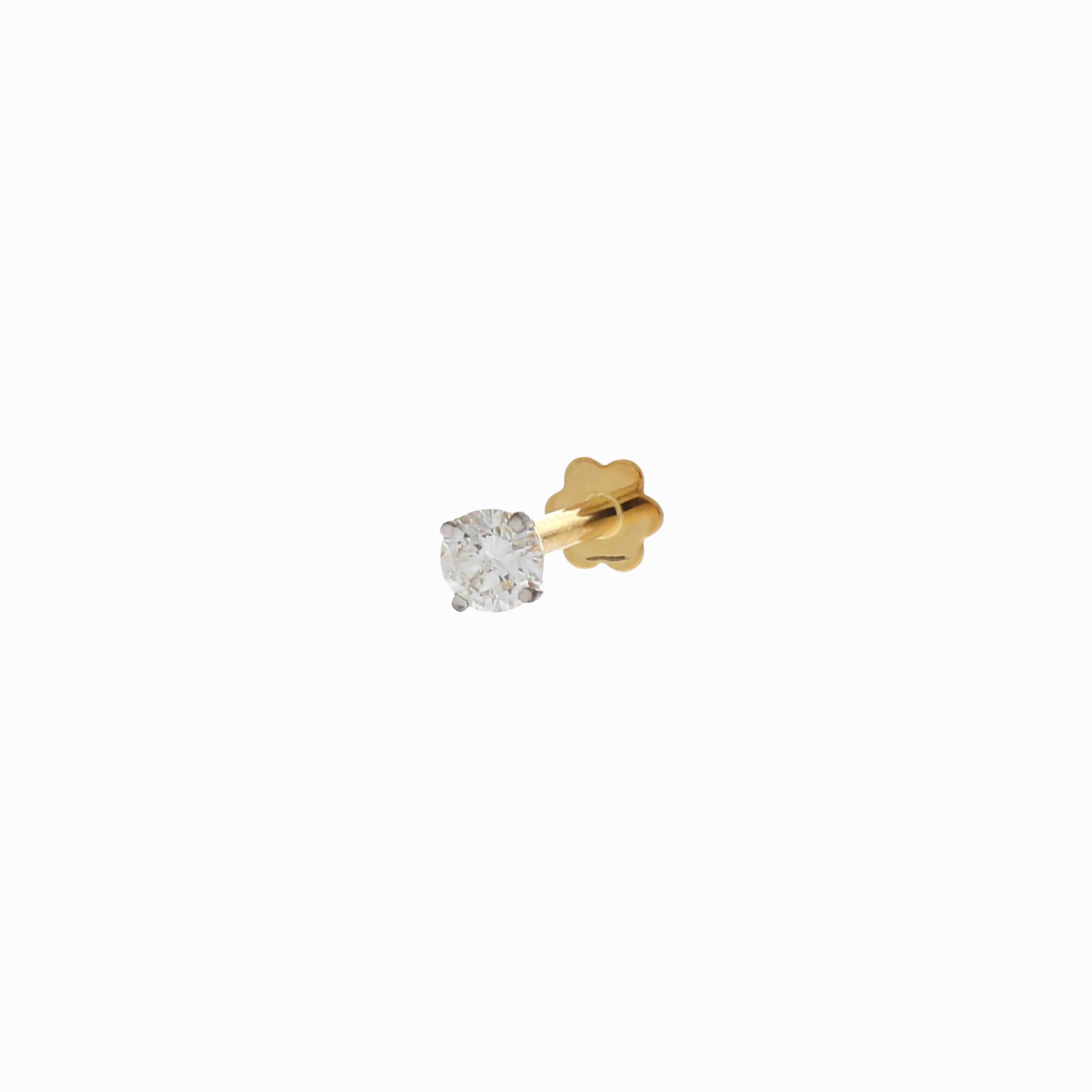 Round Diamond Solitaire Nosepin