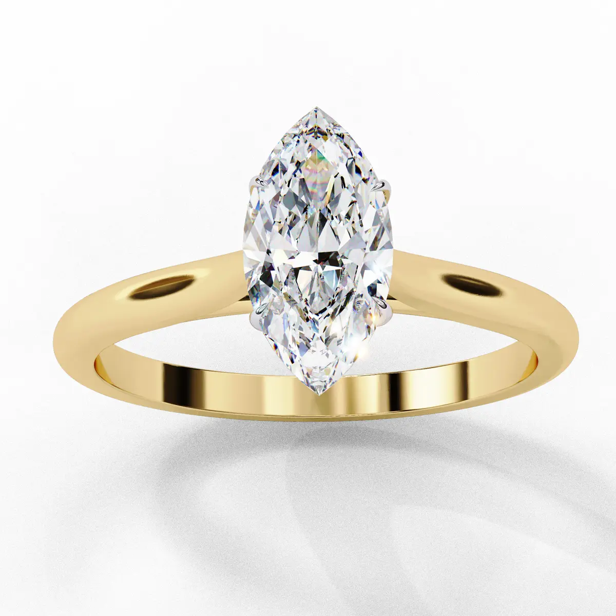 Marquise Diamond Solitaire Ring 