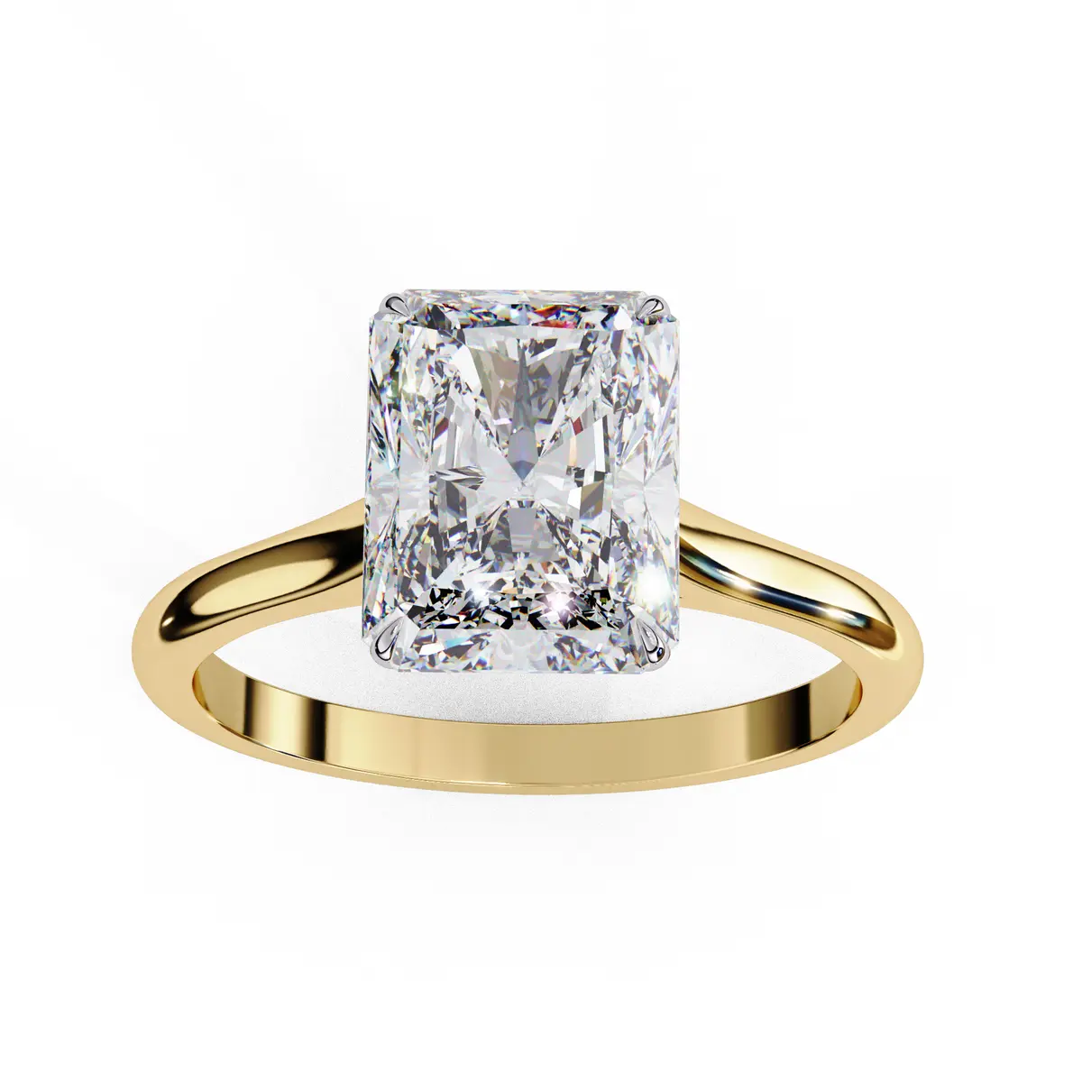 Radiant Diamond Solitaire Ring 
