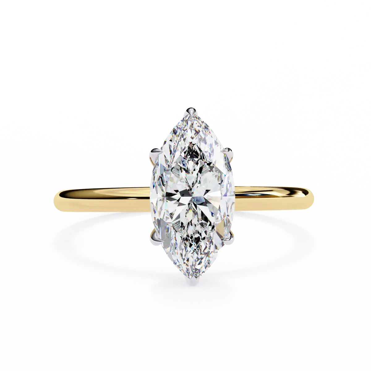 Marquise Diamond Solitaire Ring 