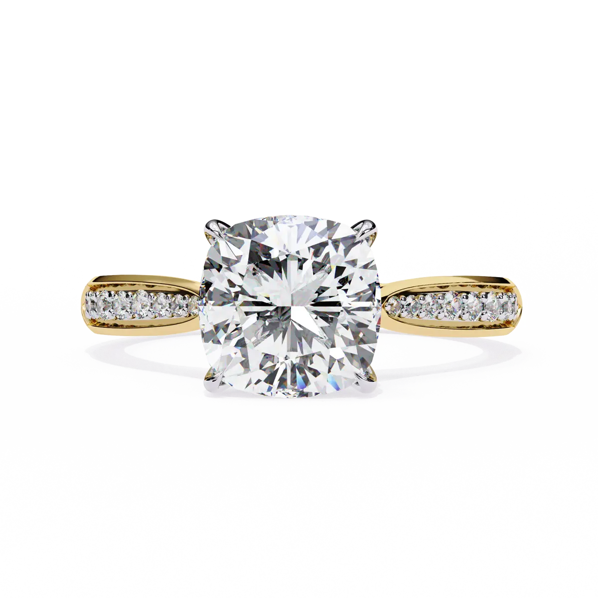 Cushion & Round Diamond Engagement Ring 