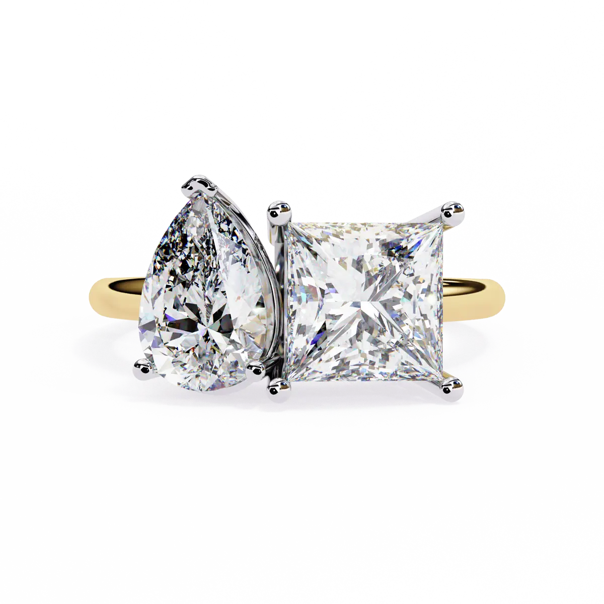 Princess & Pear Diamond Fashion Ring