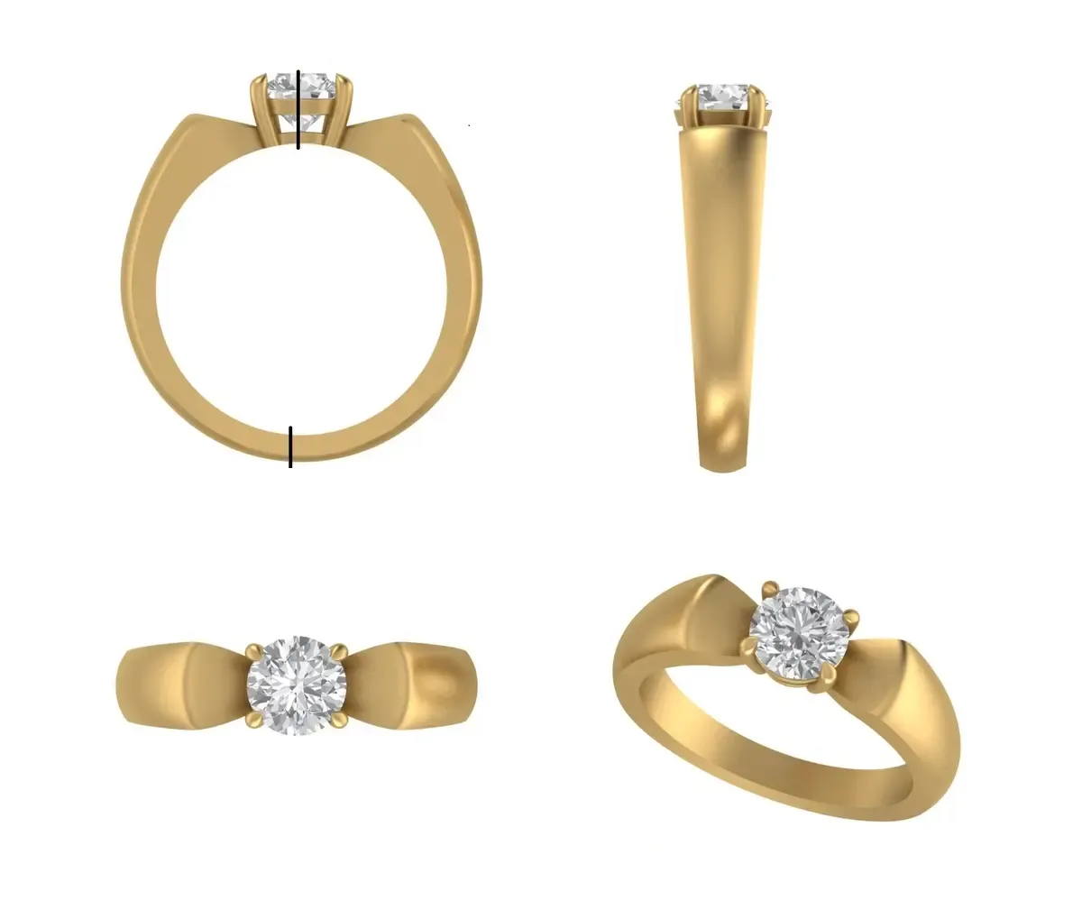 Round Diamond Solitaire Band 