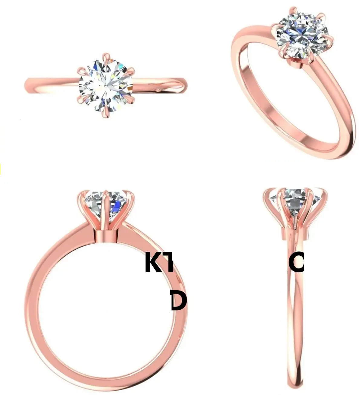 Round Diamond Solitaire Ring 