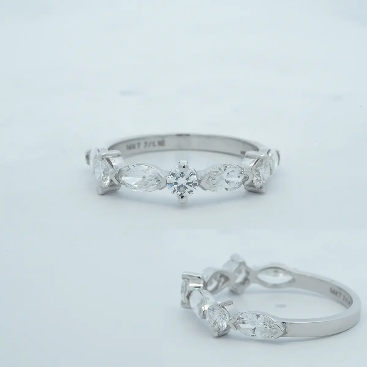 Marquise & Round Diamond Engagement Ring 