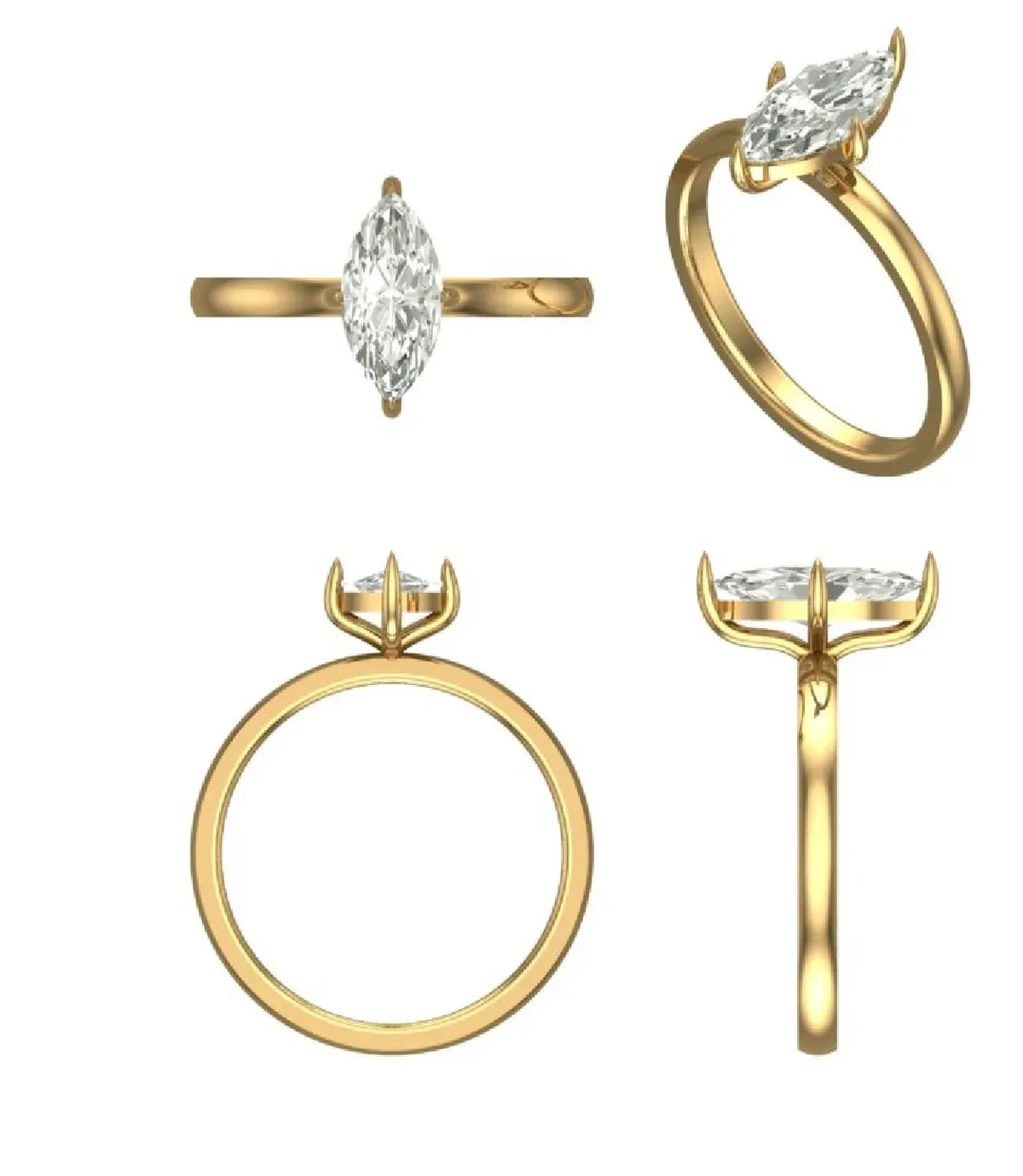 Marquise Diamond Solitaire Ring