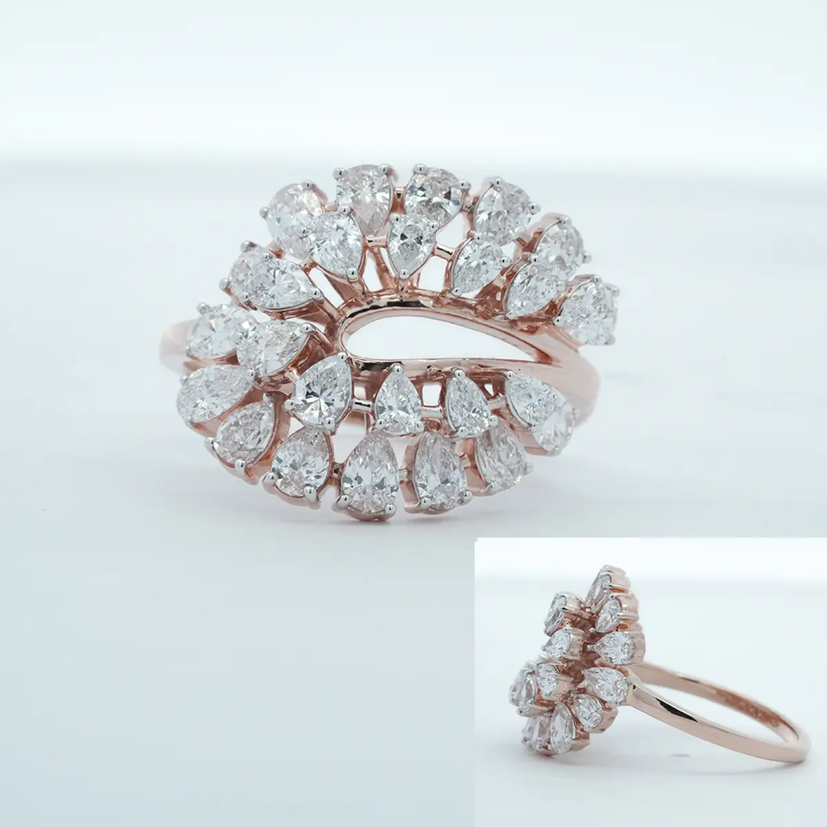 Pear Diamond Fashion Ring 