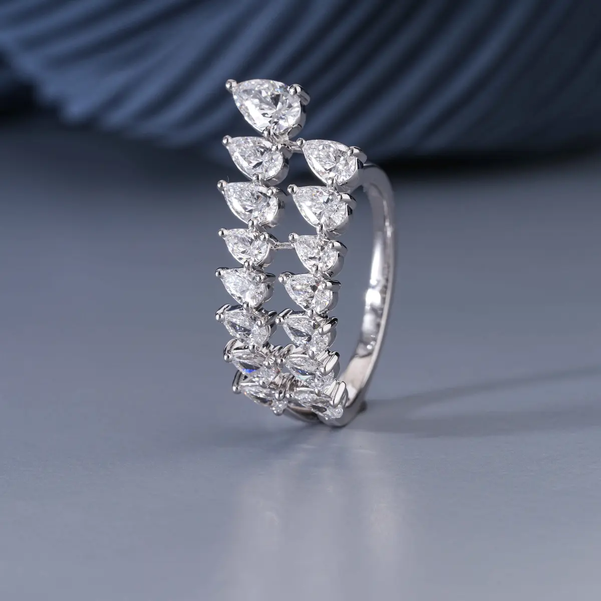 Pear Diamond Fashion Engagement Ring 