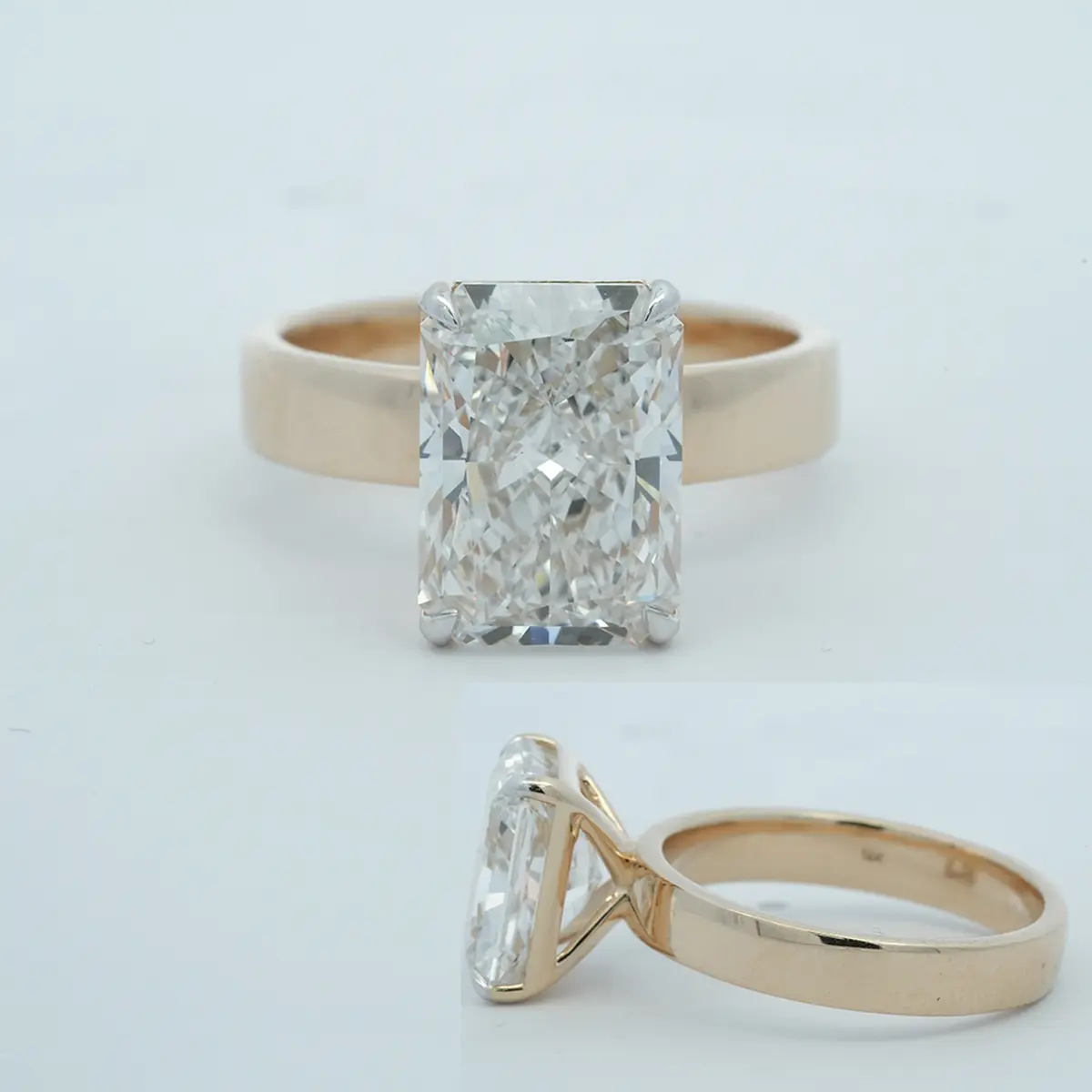 Radiant Diamond Solitaire Ring 