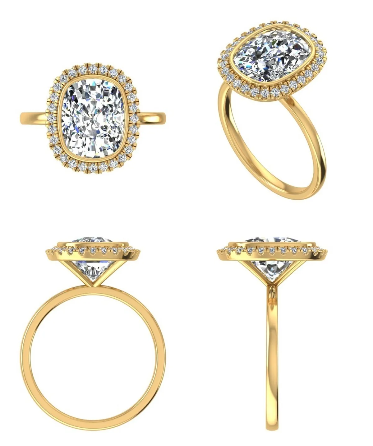 Halo Setting Round Diamond Ring 