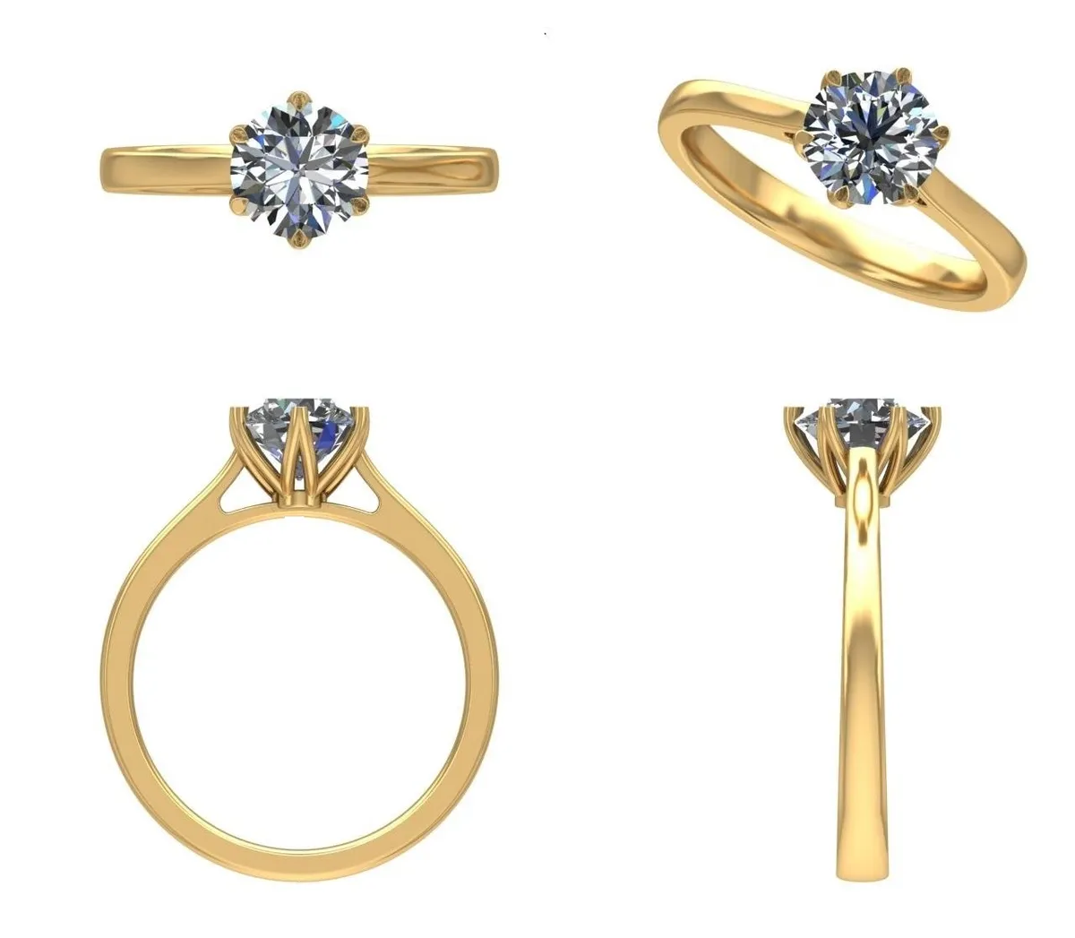 Round Diamond Solitaire Ring 