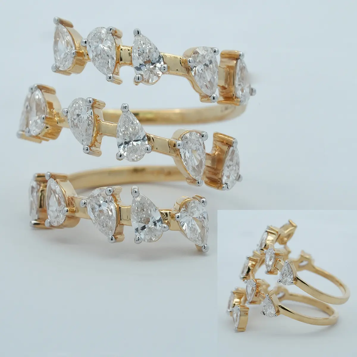 Pear Diamond Fashion Engagement Ring 