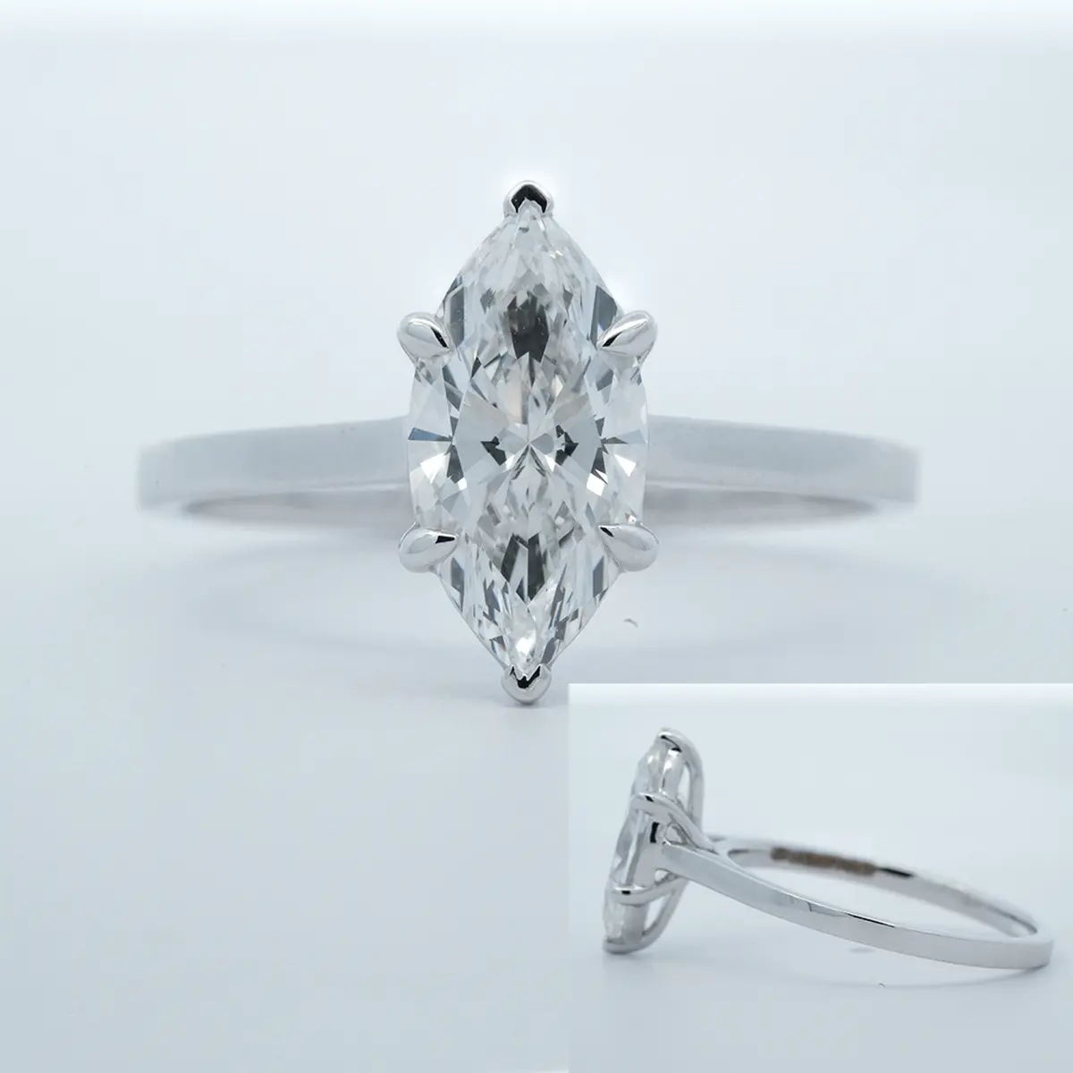 Marquise Diamond Solitaire Ring 