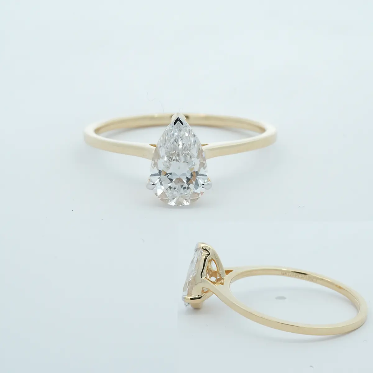 Pear Diamond Solitaire Ring 