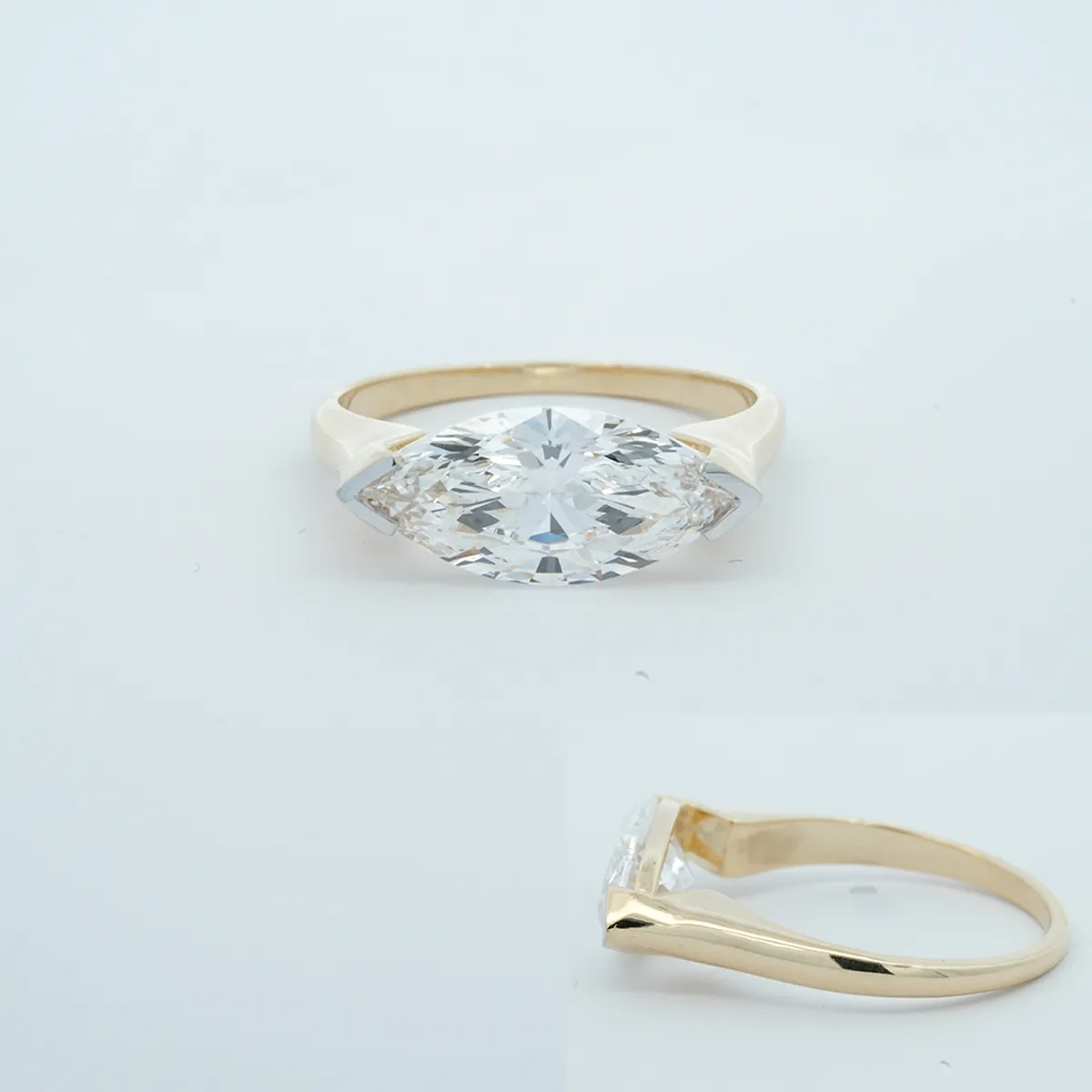 Marquise Diamond Solitaire Ring 