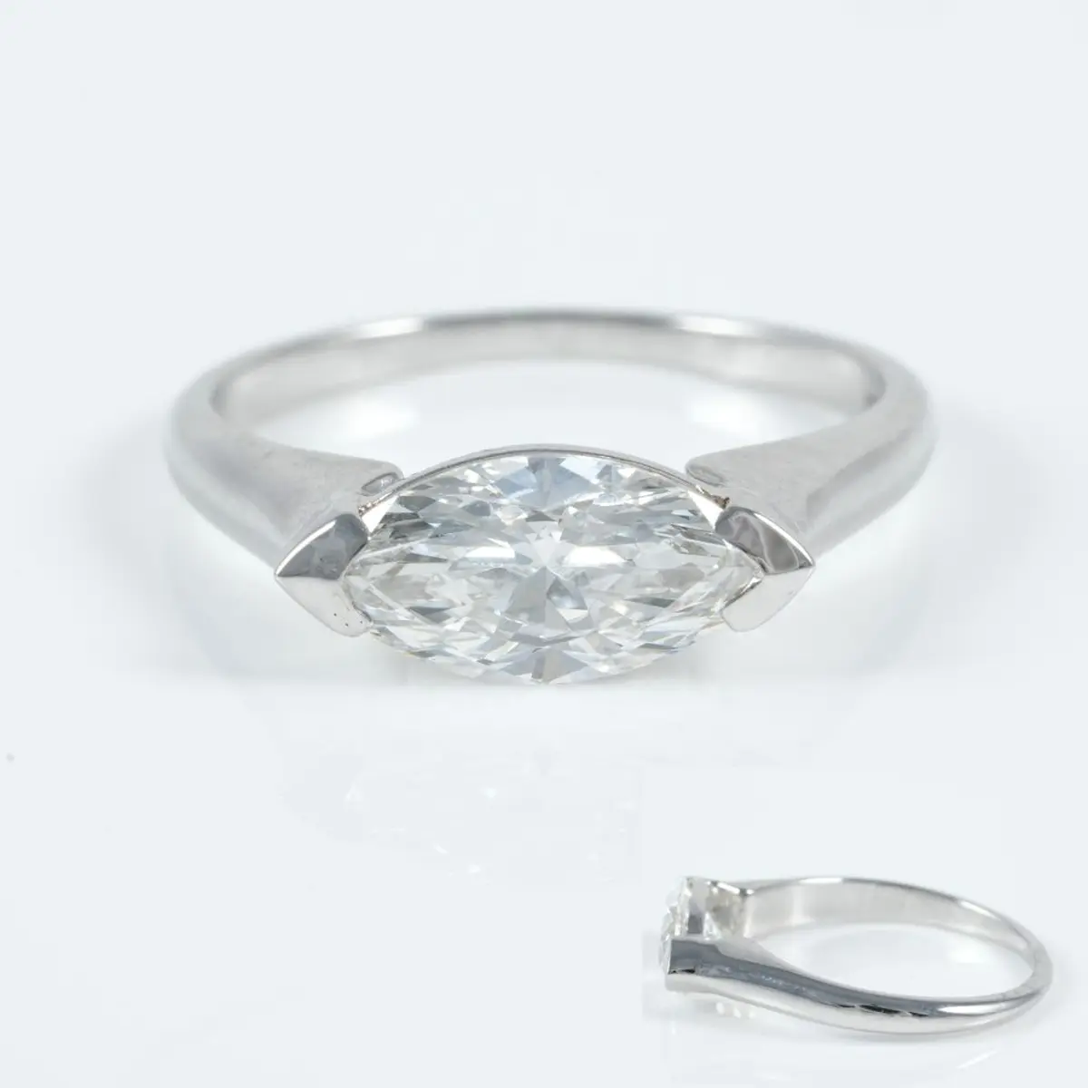 Marquise Diamond Solitaire Ring 