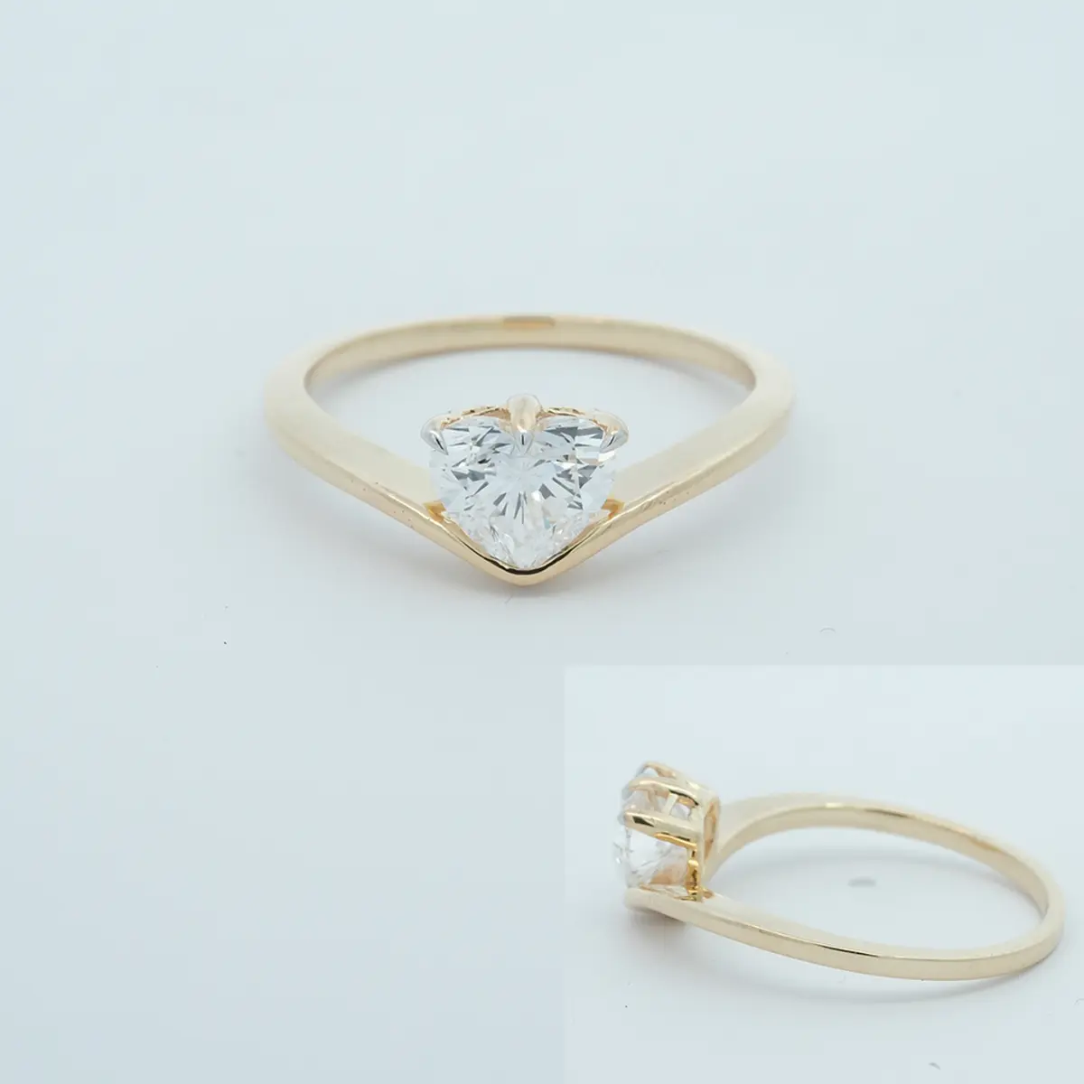 Heart Diamond Solitaire Band 