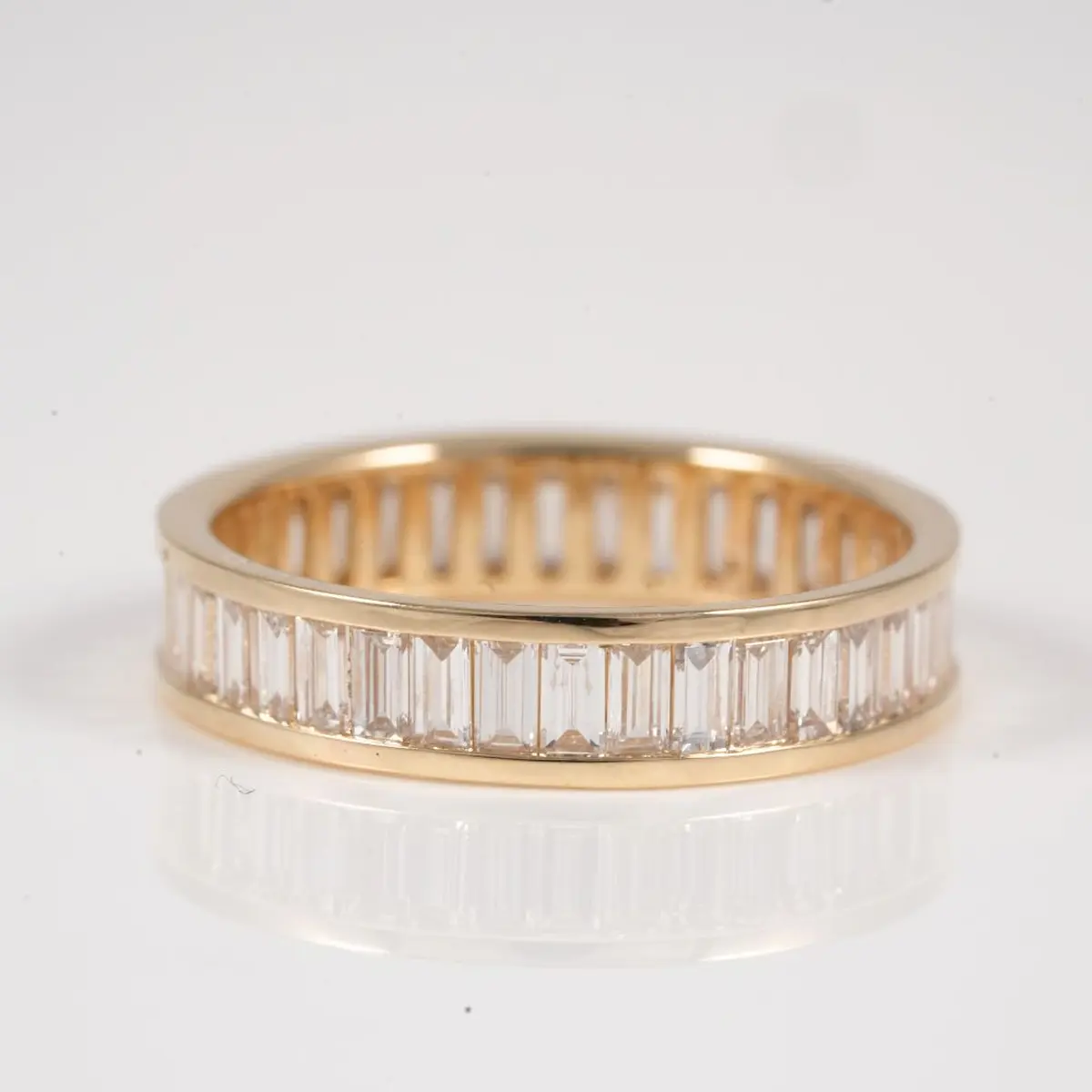 Channel Setting Baguette Diamond Eternity Band 