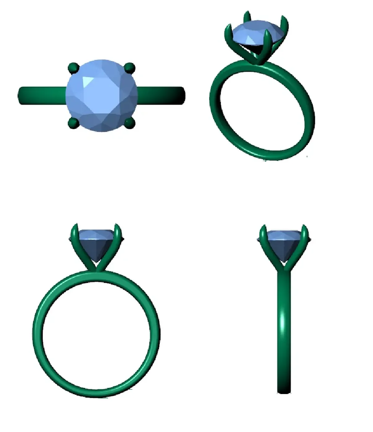 Round Diamond Solitaire Ring 