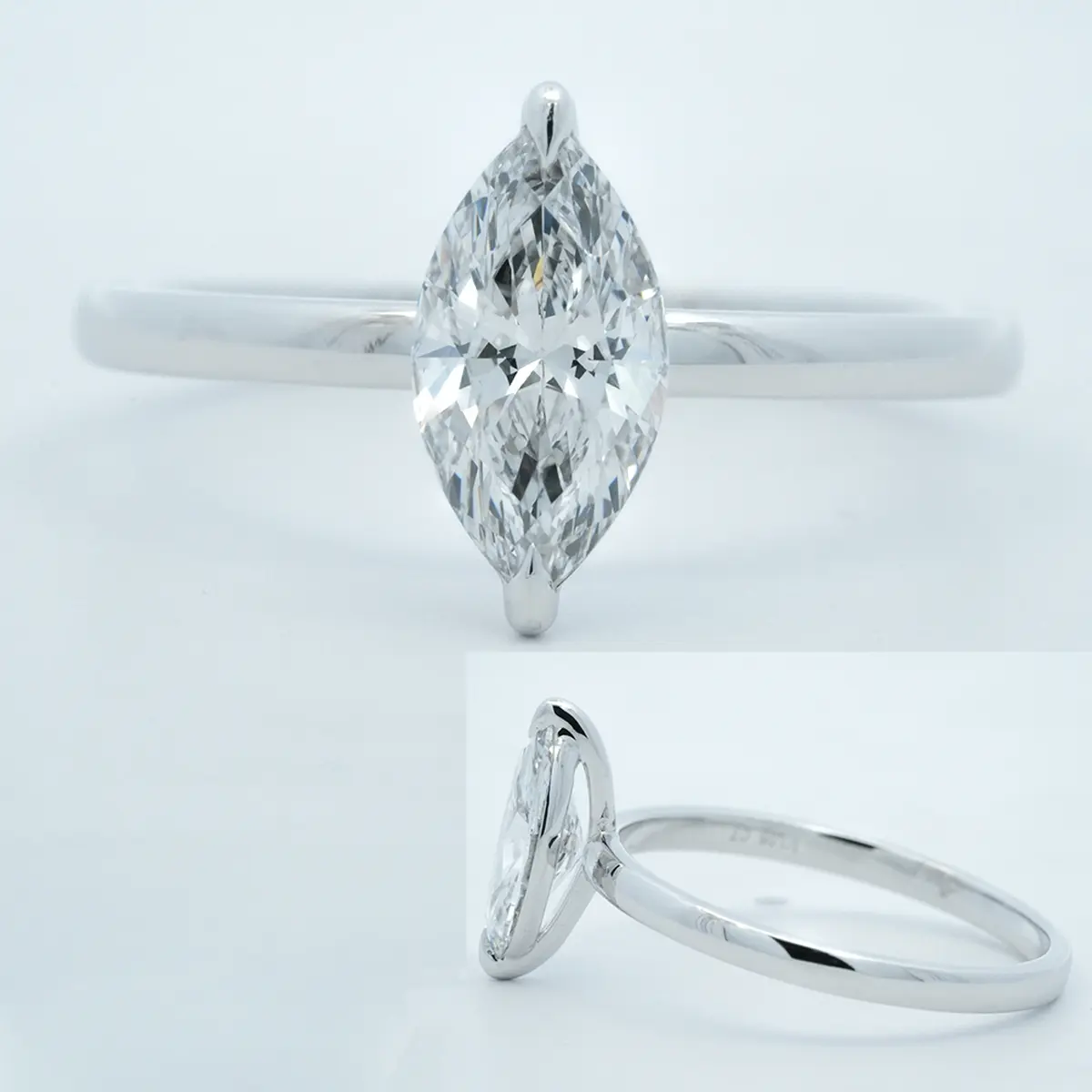 Marquise  Diamond Solitaire Ring 