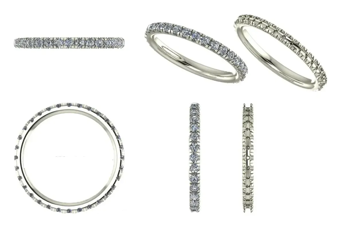 Round Diamond Eternity Band 