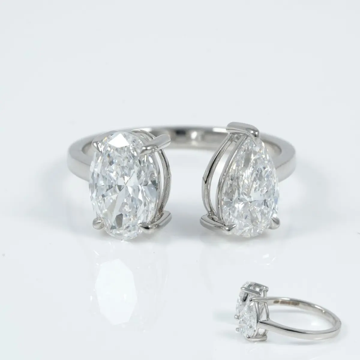 Oval & Pear Diamond Fashion Ring 