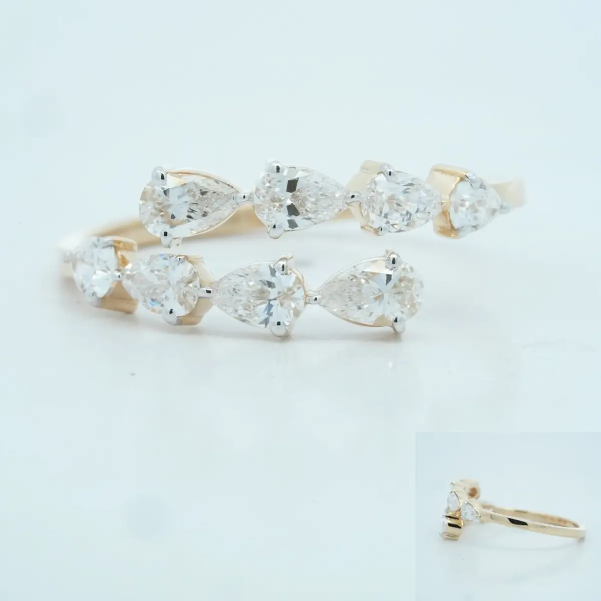 Pear Diamond Fashion Ring 